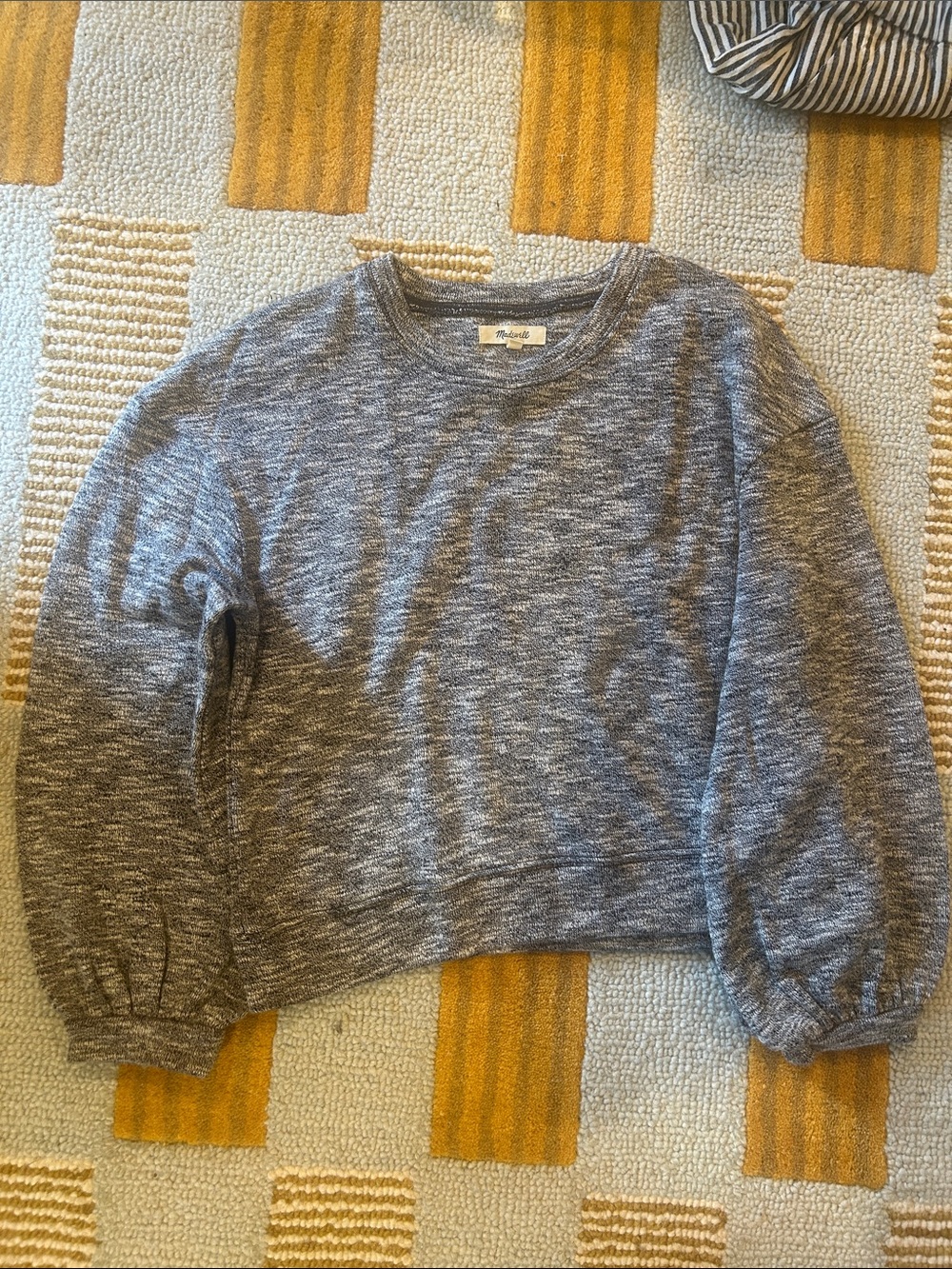Madewell Heather Gray Marled Crewneck Sweater